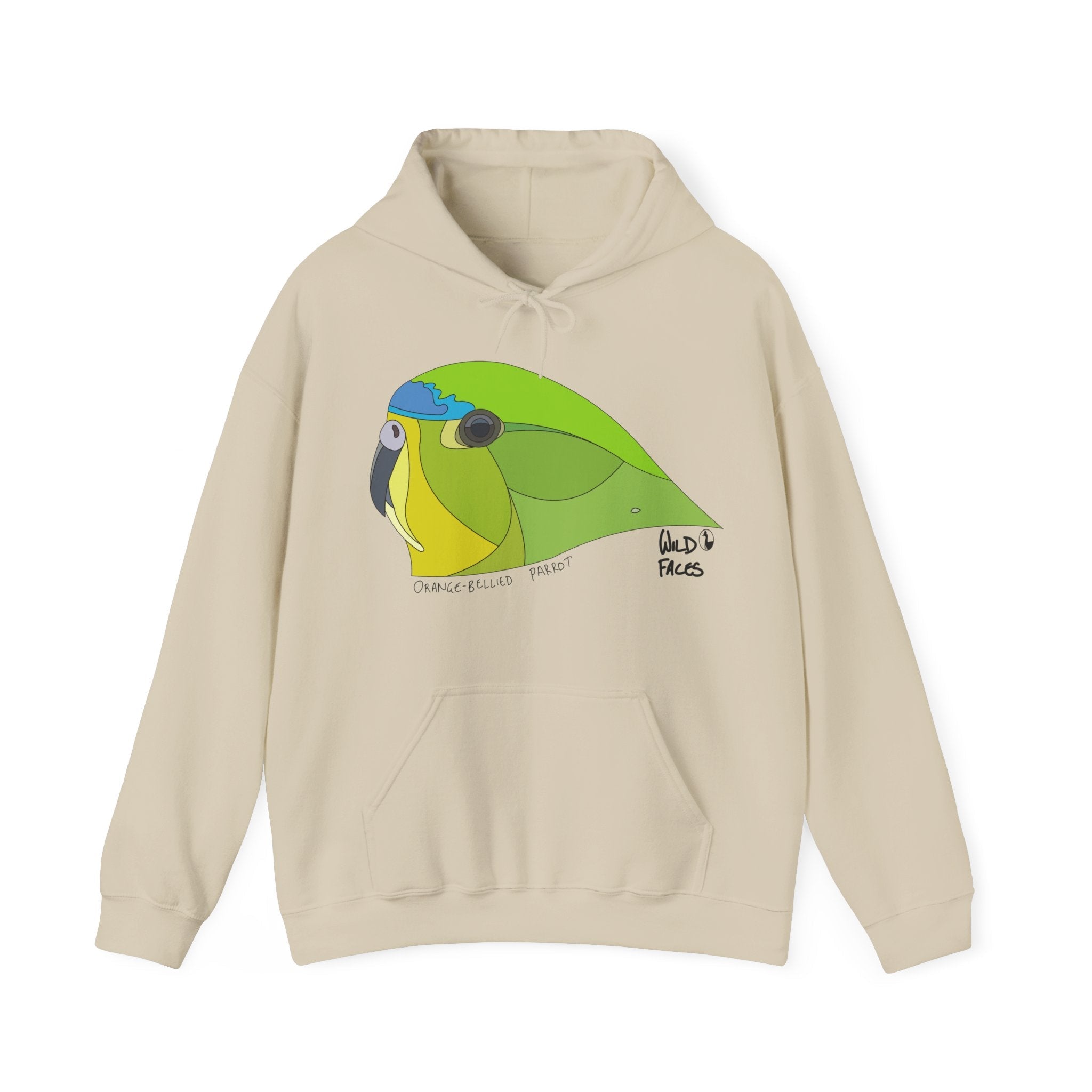 Orange-bellied Parrot | Unisex Heavy Blend™ Hooded Sweatshirt Printify