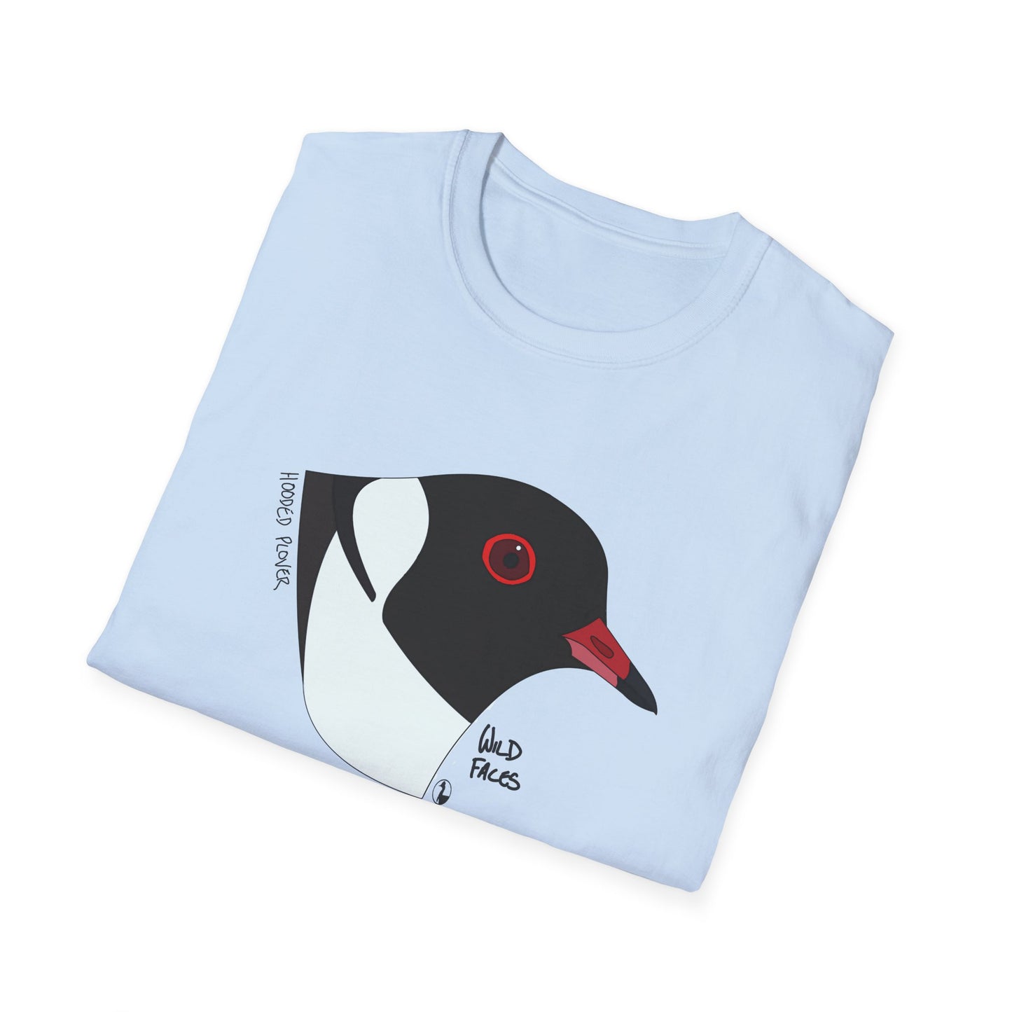 Hooded Plover Head- Unisex Softstyle T-Shirt