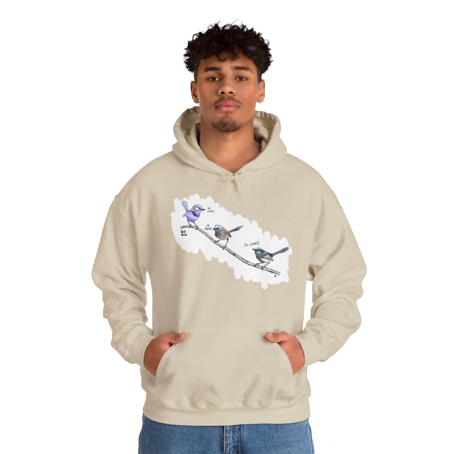 A trio of Fairywrens (spendid, superb and lovely) | Unisex Heavy Blend™ Hooded Sweatshirt