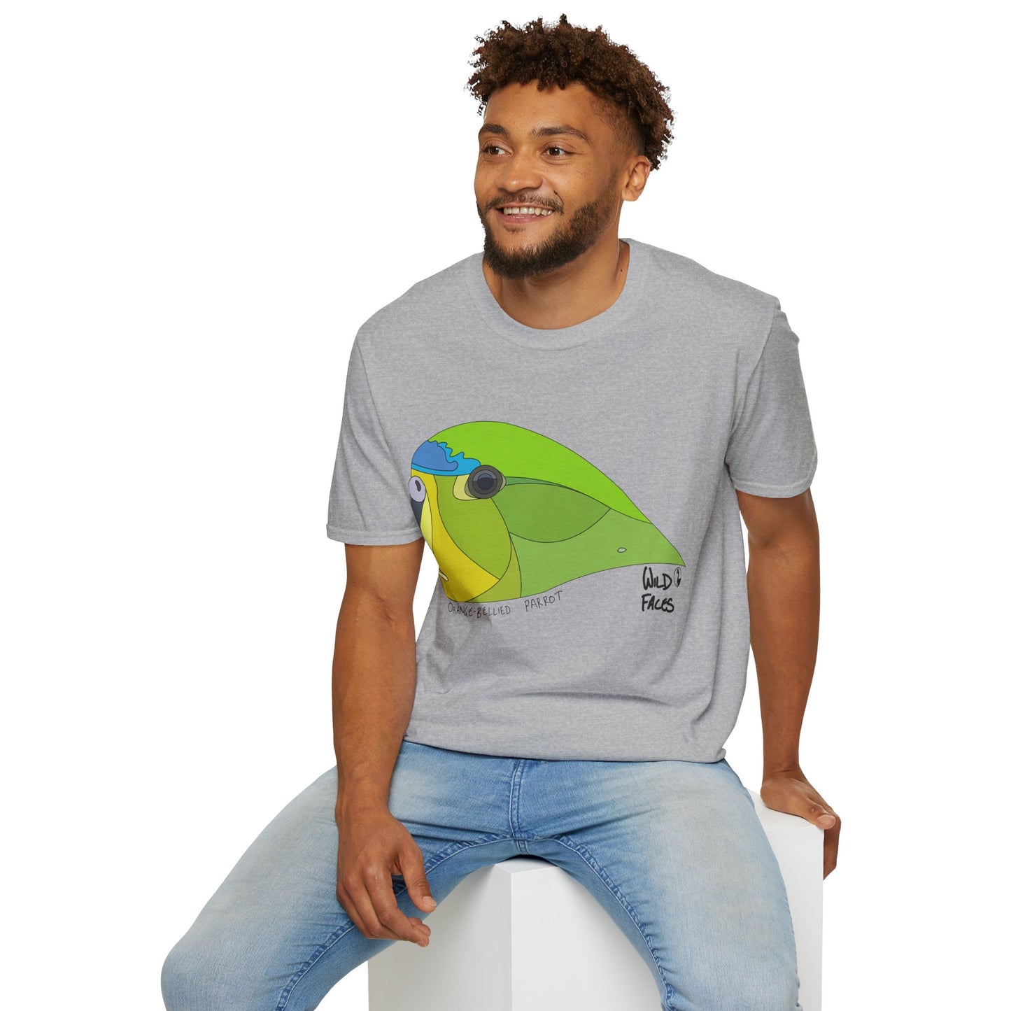 Orange-bellied Parrot - Unisex Softstyle T-Shirt