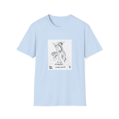 Southern Cassowary with chick - Unisex Softstyle T-Shirt