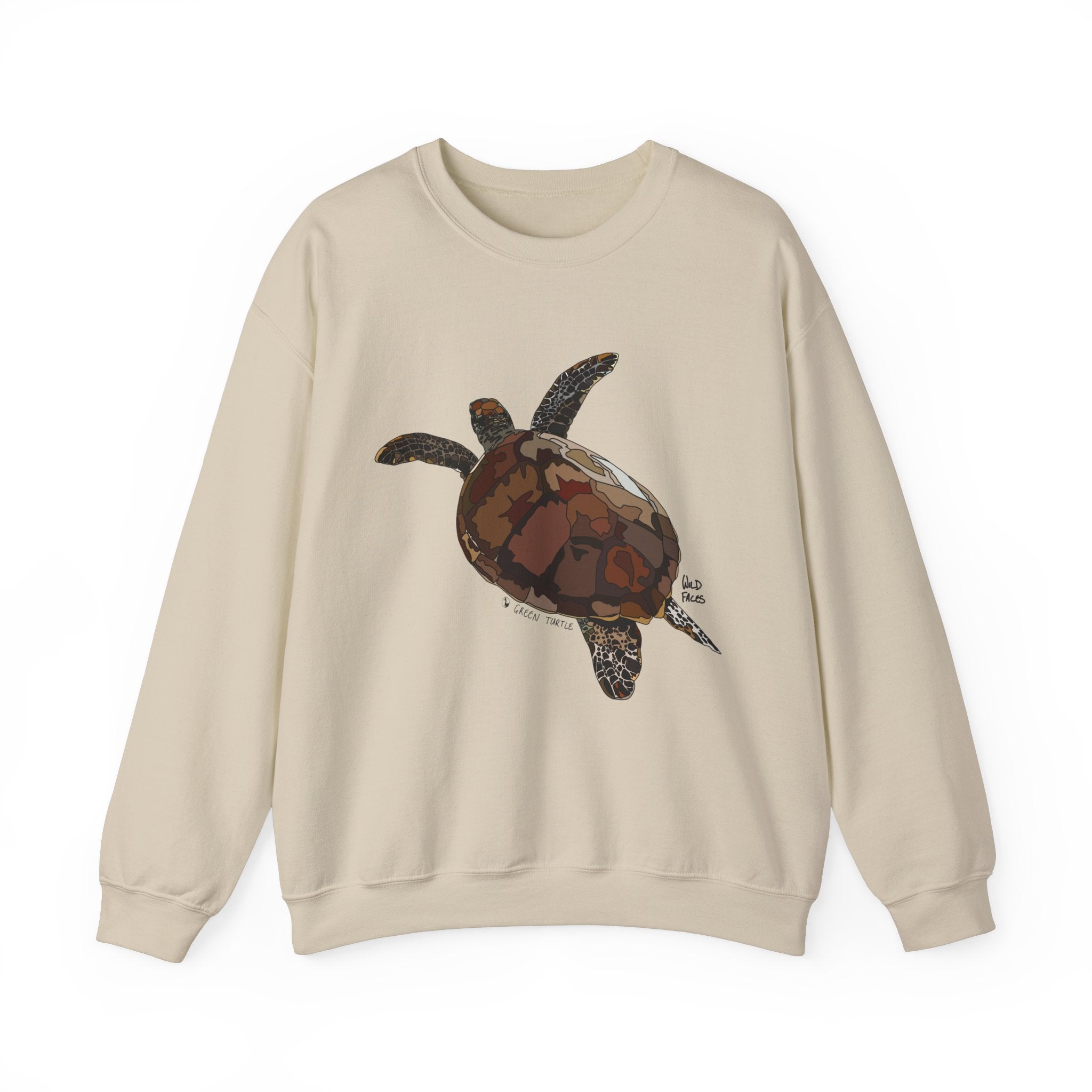Green Turtle Sweatshirt | Unisex Heavy Blend™ Crewneck Printify