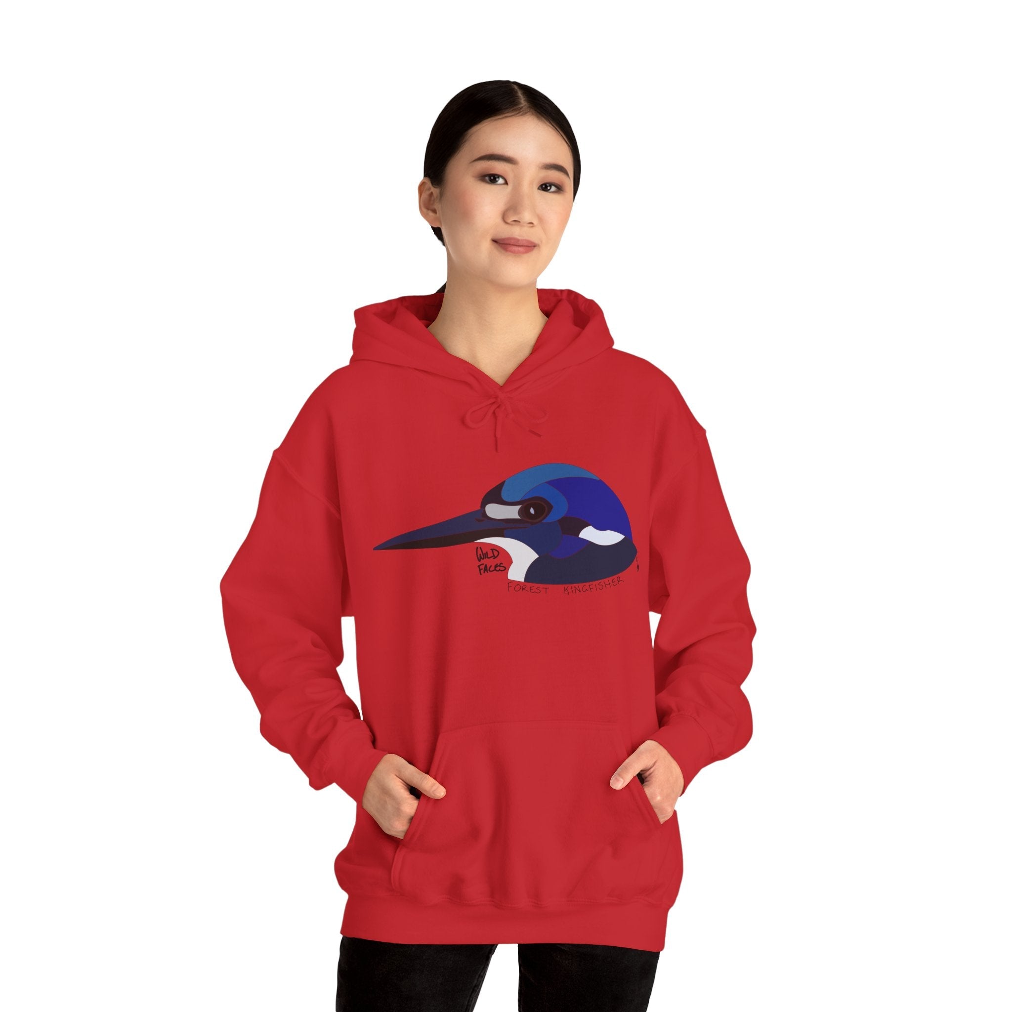 Forest Kingfisher Head | Unisex Heavy Blend™ Hooded Sweatshirt Printify