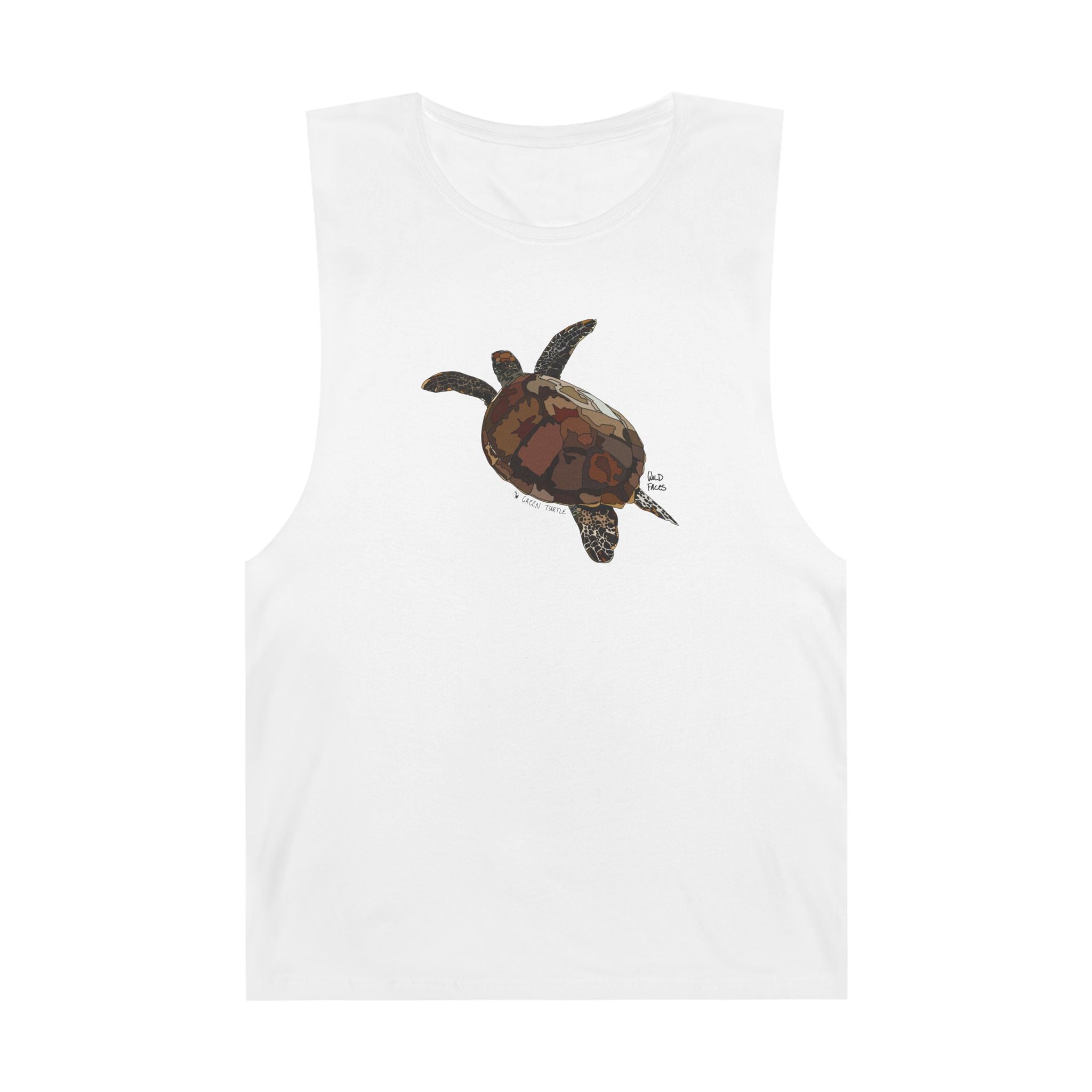 Green Turtle - Unisex Barnard Tank Printify