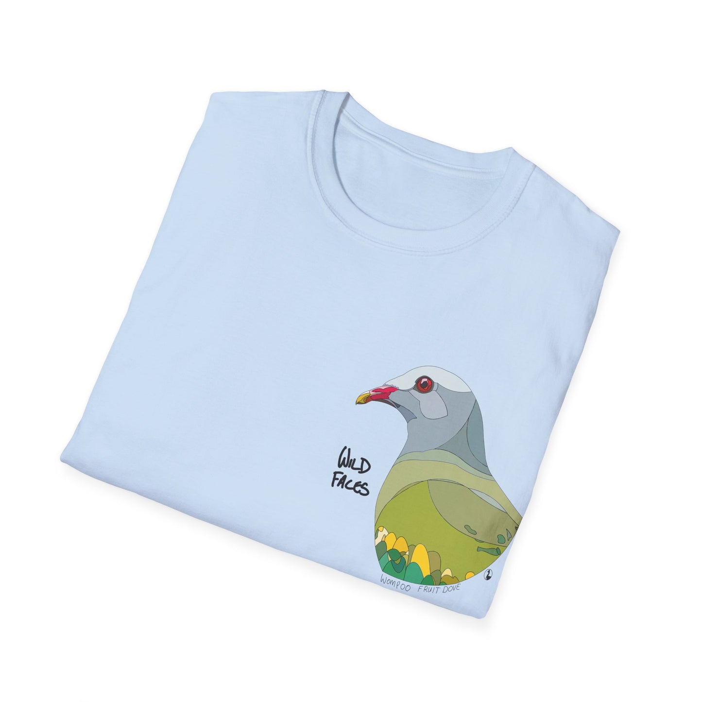 Wompoo Fruit Dove - Small design - Unisex Softstyle T-Shirt Printify