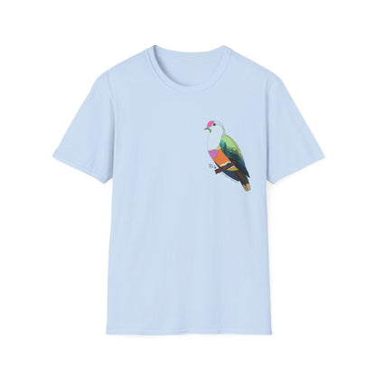 Rose-crowned Fruit Dove - Small design - Unisex Softstyle T-Shirt