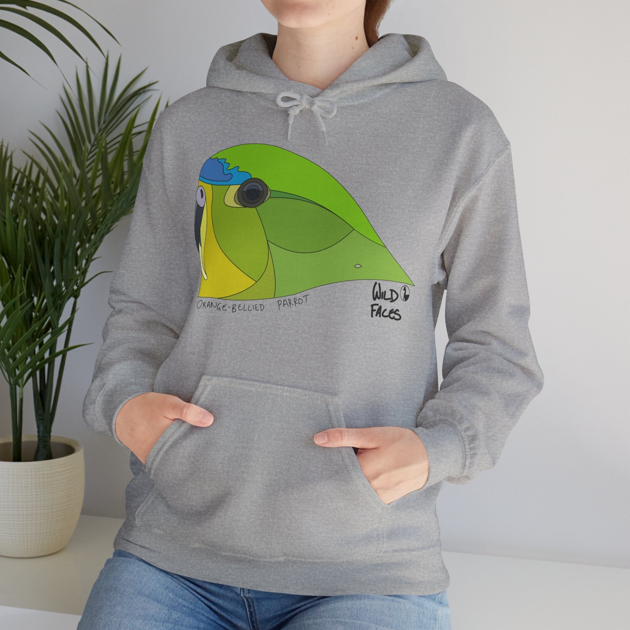 Orange-bellied Parrot | Unisex Heavy Blend™ Hooded Sweatshirt Printify