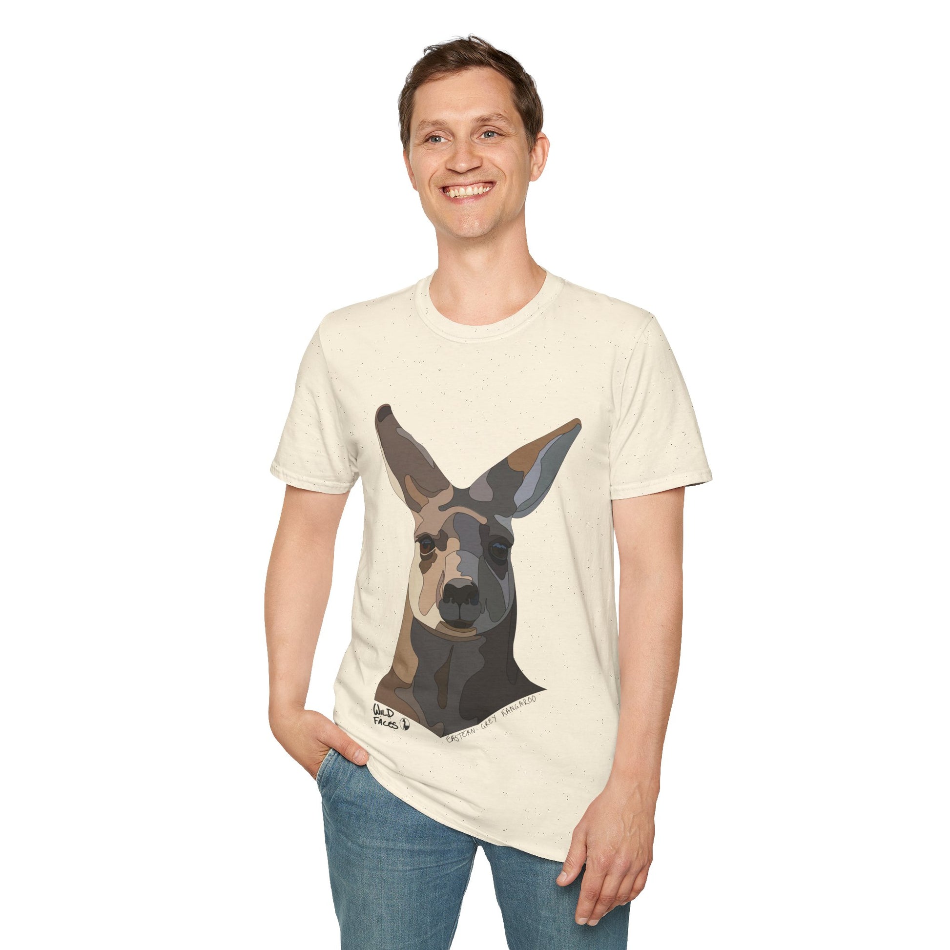 Eastern Grey Kangaroo - Unisex Softstyle T-Shirt Printify