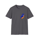 Azure Kingfisher - Small design - Unisex Softstyle T-Shirt