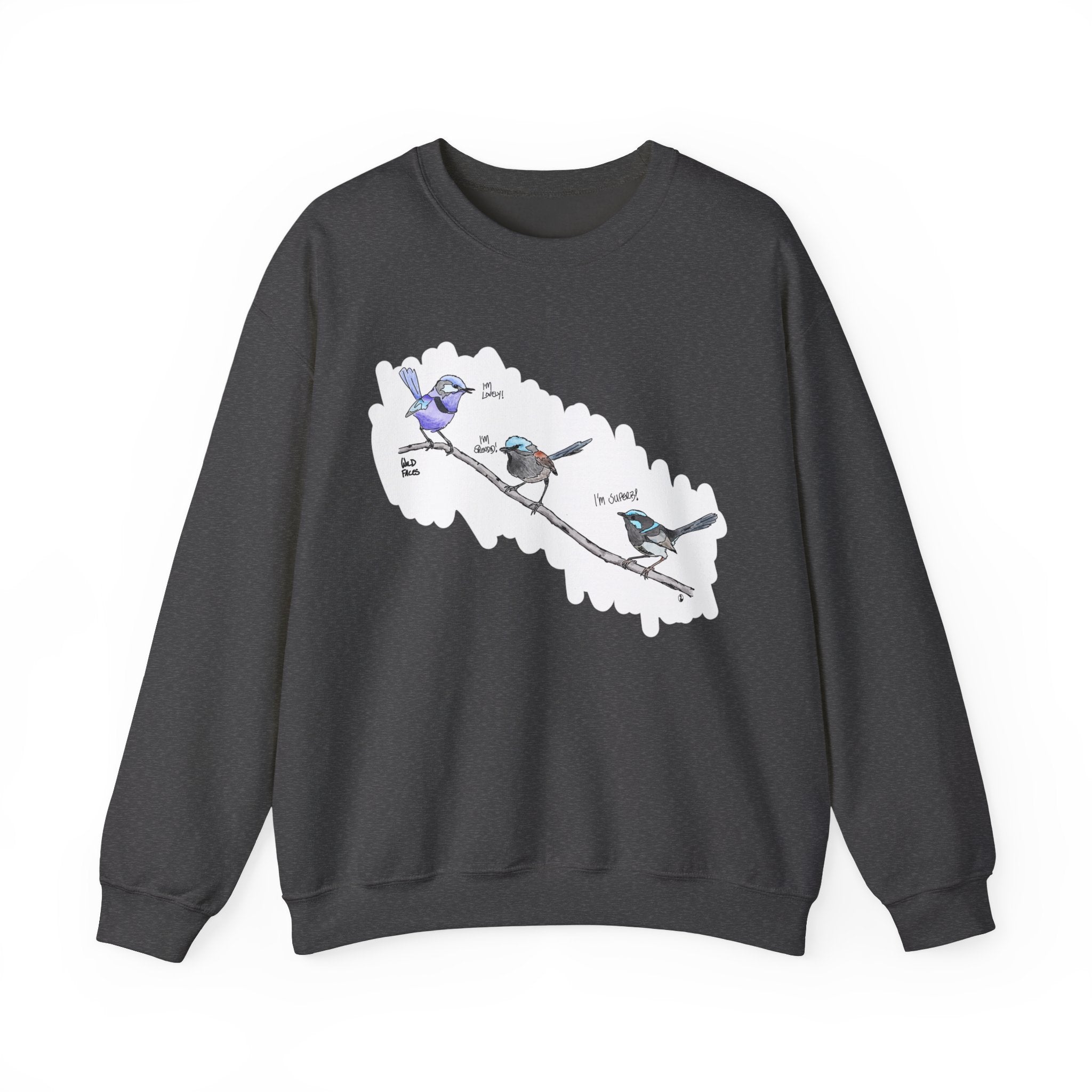 Trio of Fairywrens | Unisex Heavy Blend™ Crewneck Printify