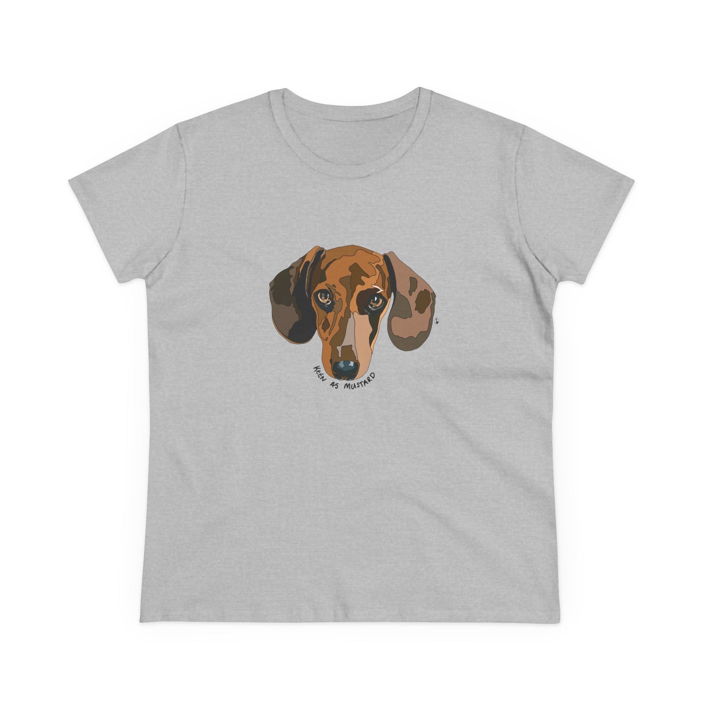 Dachshund (Keen as mustard) - Women's Midweight Cotton Tee
