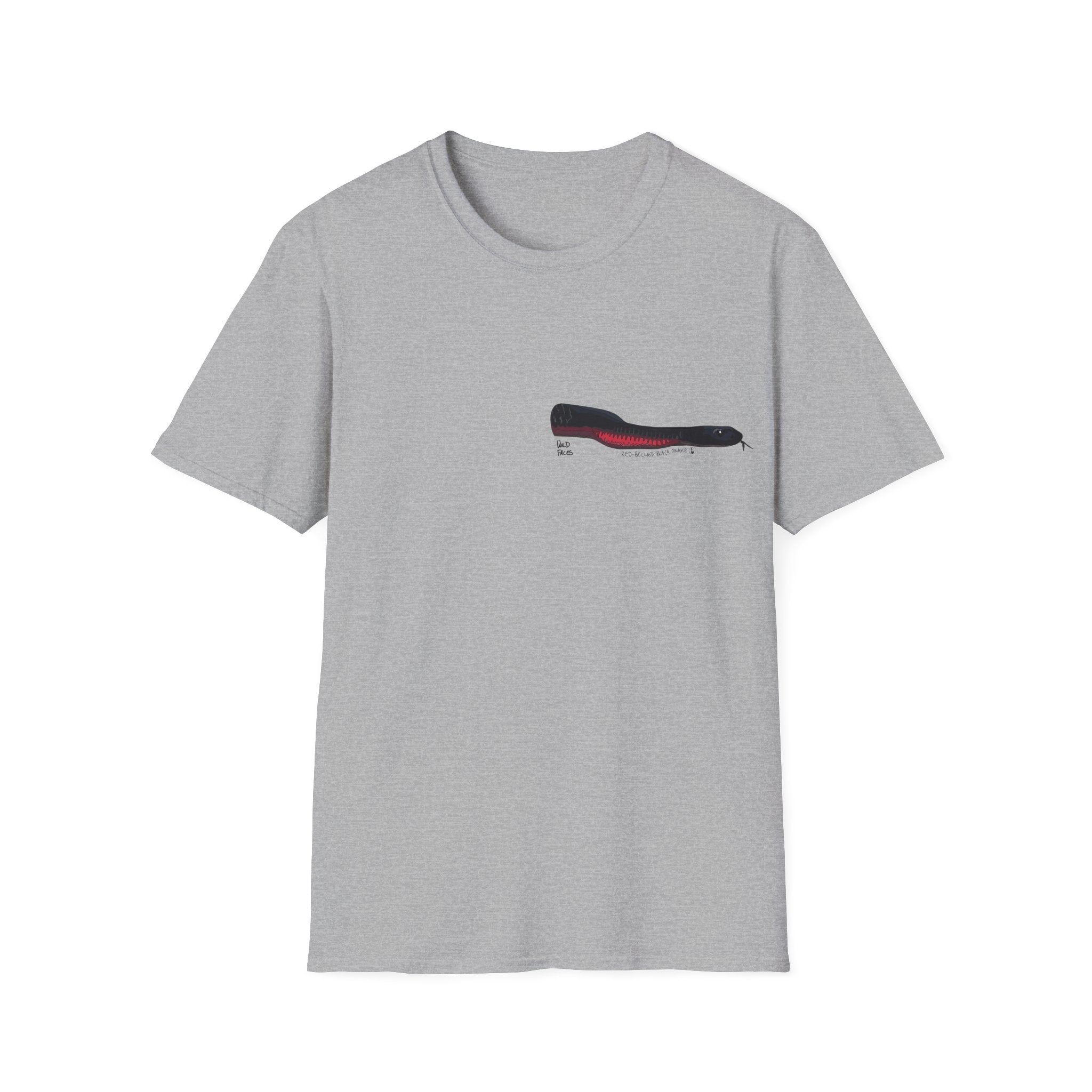 Red-bellied Black Snake - Small design - Unisex Softstyle T-Shirt