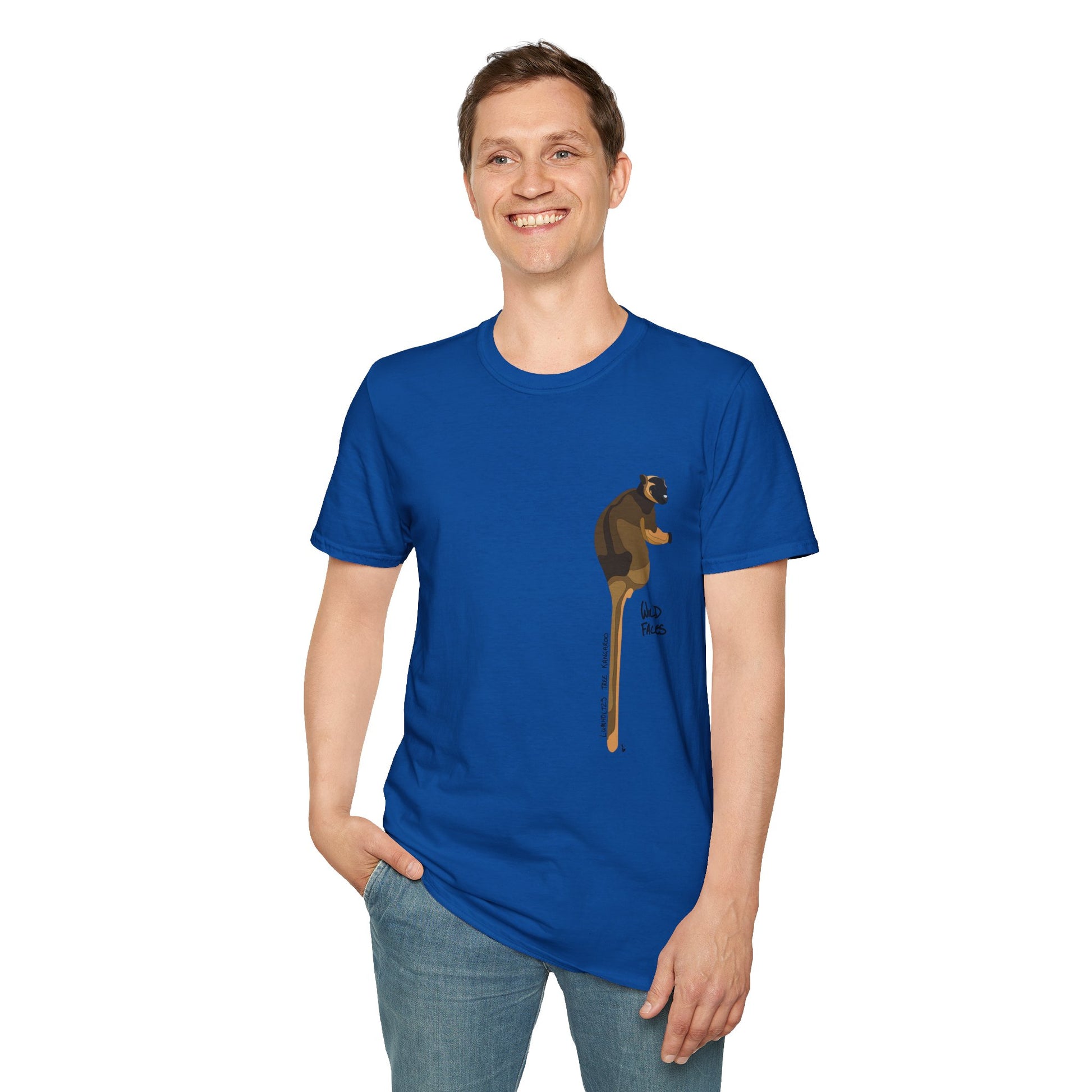 Lumholtz's Tree Kangaroo - Small design - Unisex Softstyle T-Shirt Printify