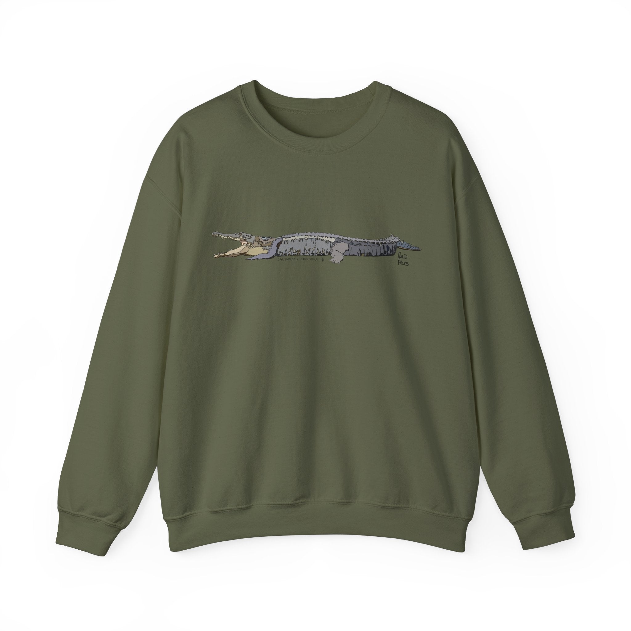 Saltwater Crocodile Sweatshirt | Unisex Heavy Blend™ Crewneck Printify