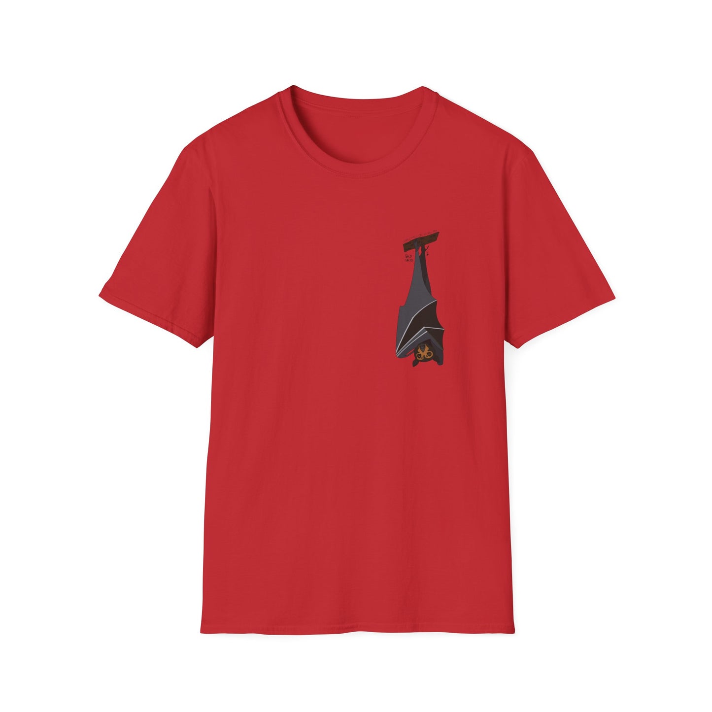 Spectacled Flying Fox - Small design - Unisex Softstyle T-Shirt