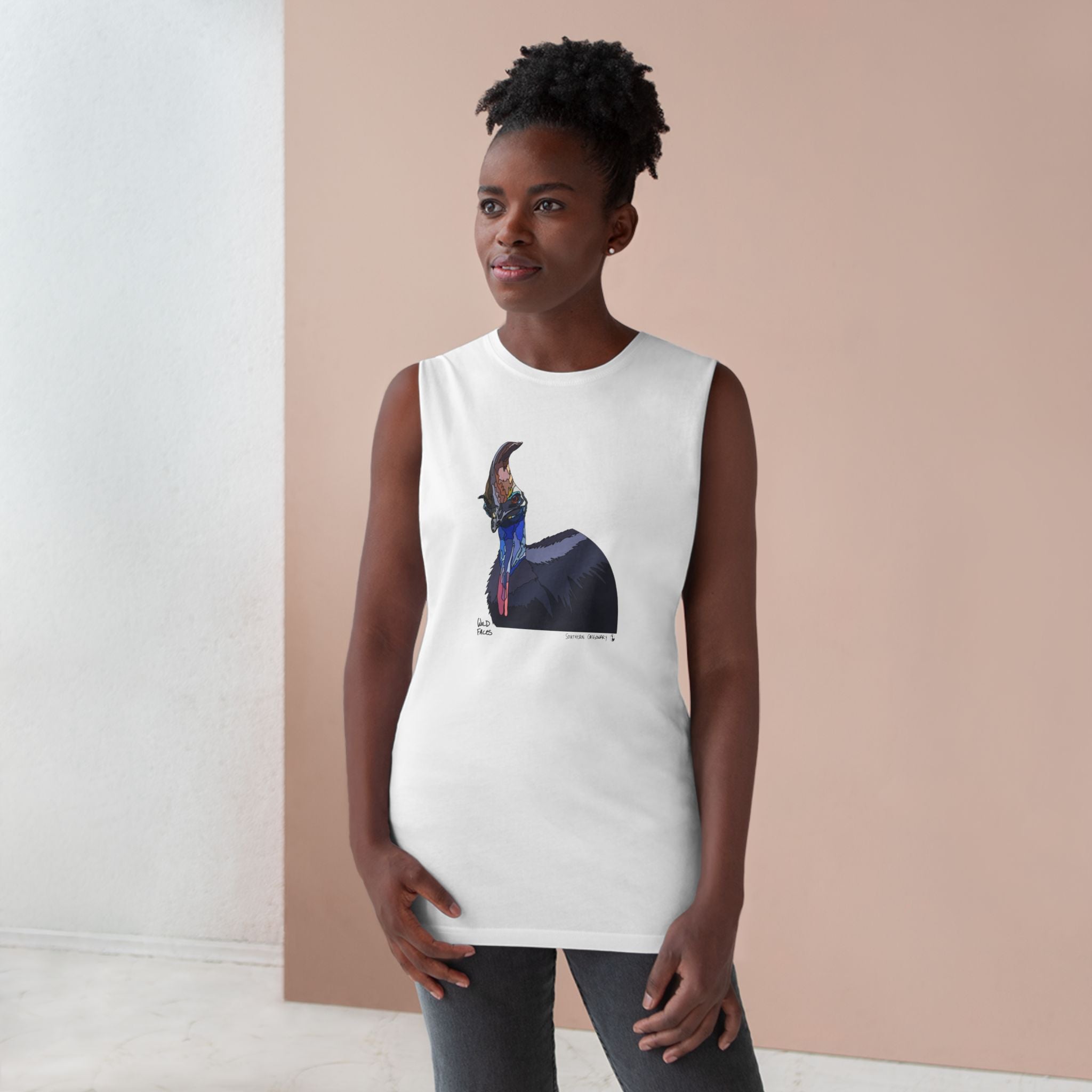 Southern Cassowary - Unisex Barnard Tank Printify
