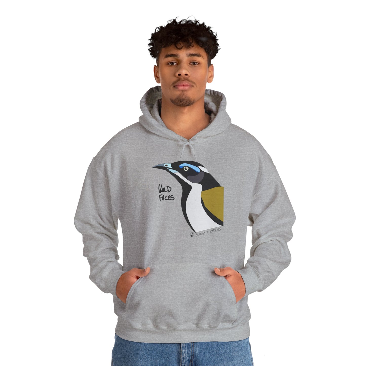 Blue-faced Honeyeater | Unisex Heavy Blend™ Hooded Sweatshirt