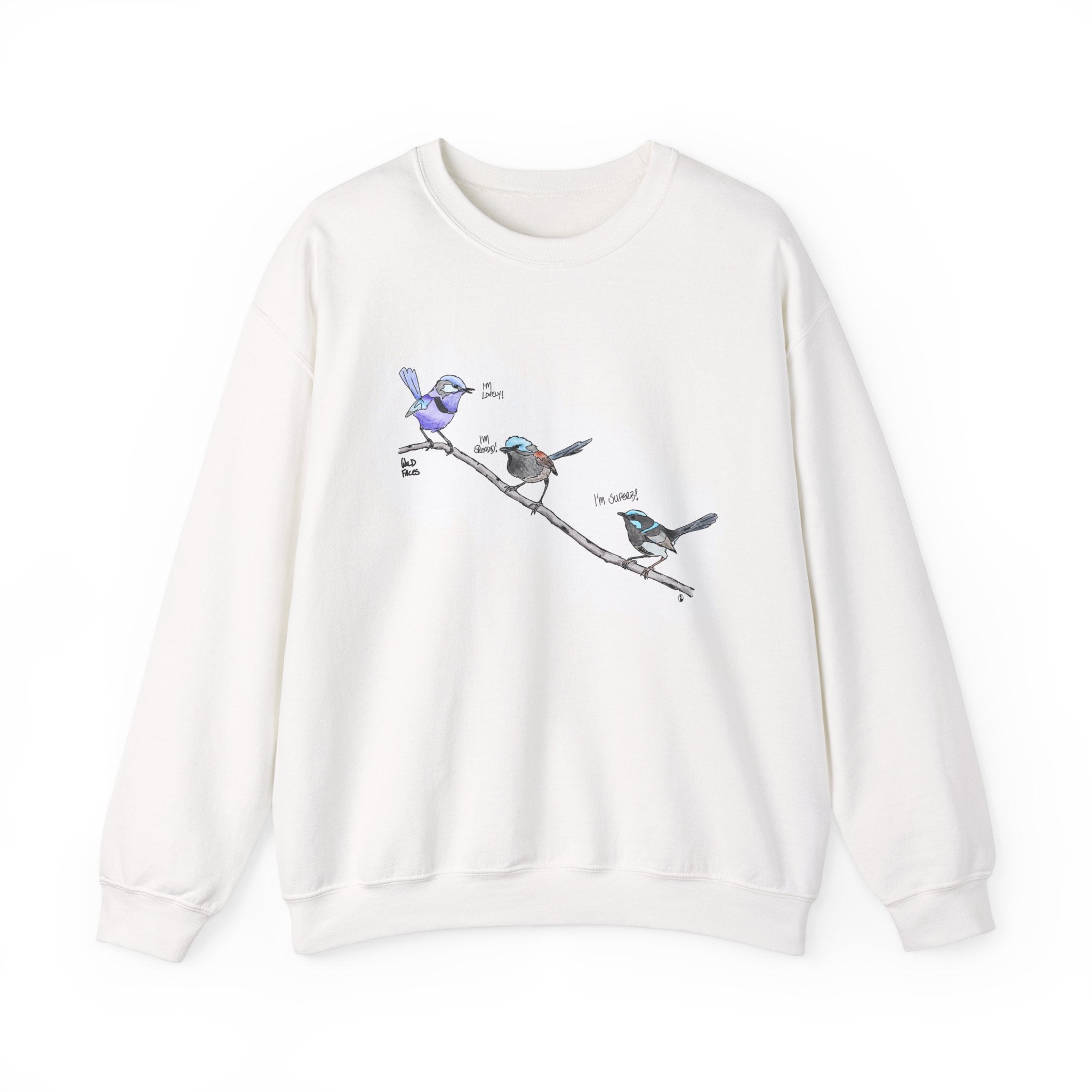 Trio of Fairywrens | Unisex Heavy Blend™ Crewneck Printify