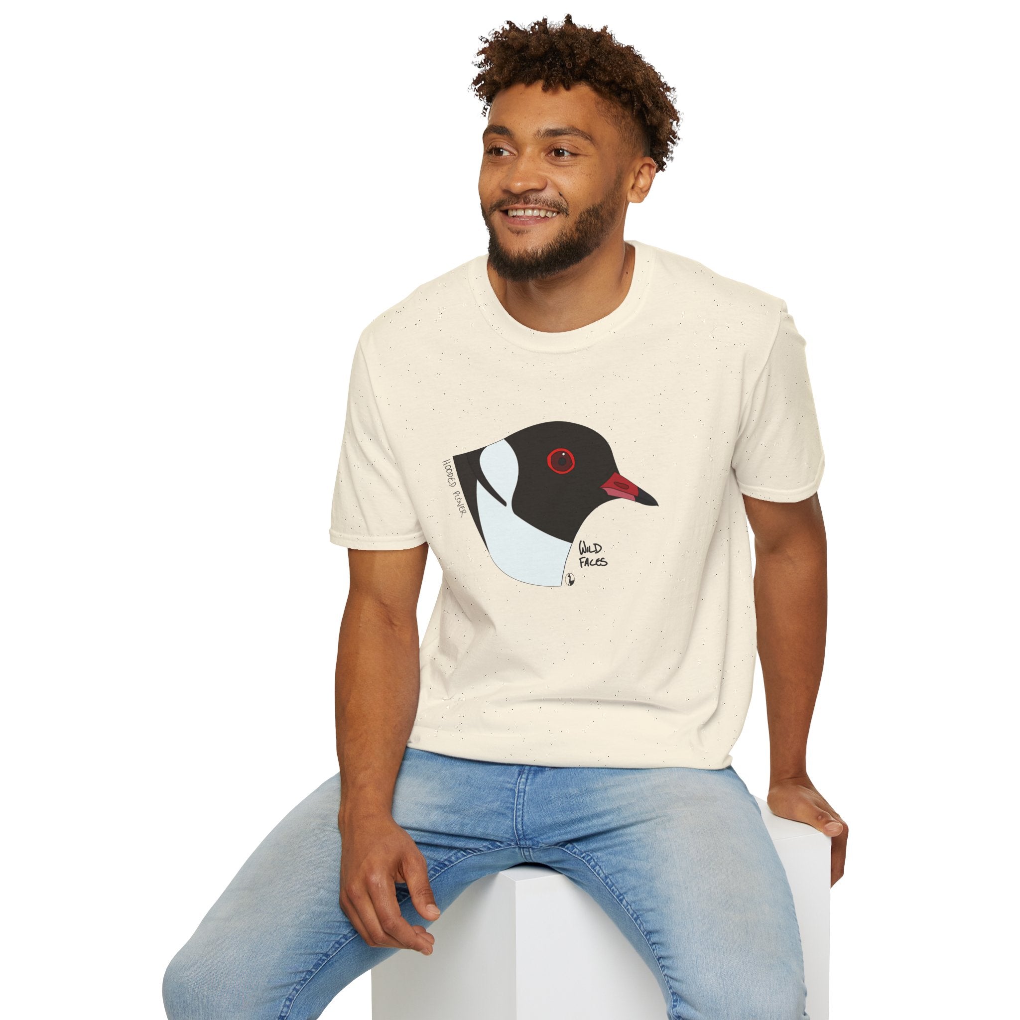 Hooded Plover Head- Unisex Softstyle T-Shirt Printify