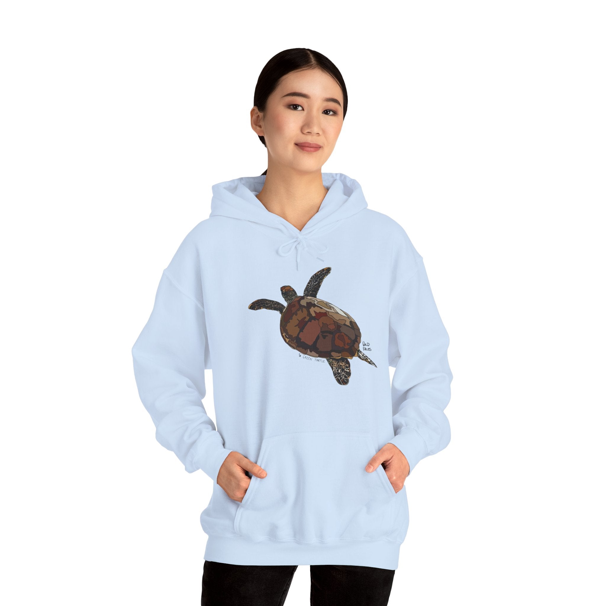Green Turtle | Unisex Heavy Blend™ Hooded Sweatshirt Printify