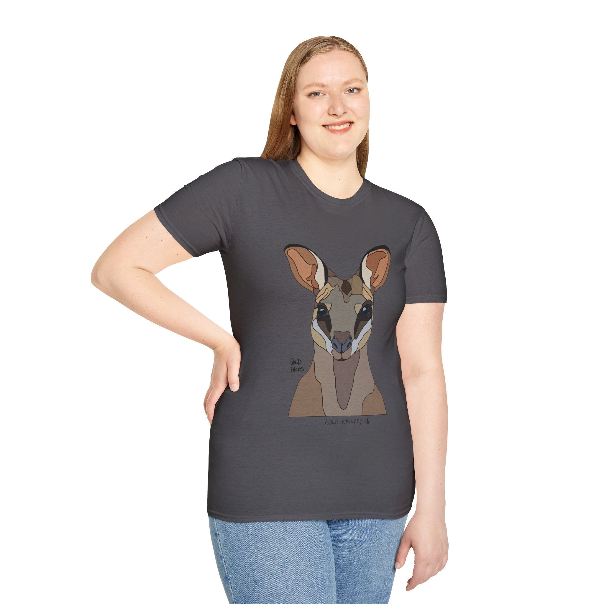 Agile Wallaby - Unisex Softstyle T-Shirt Printify