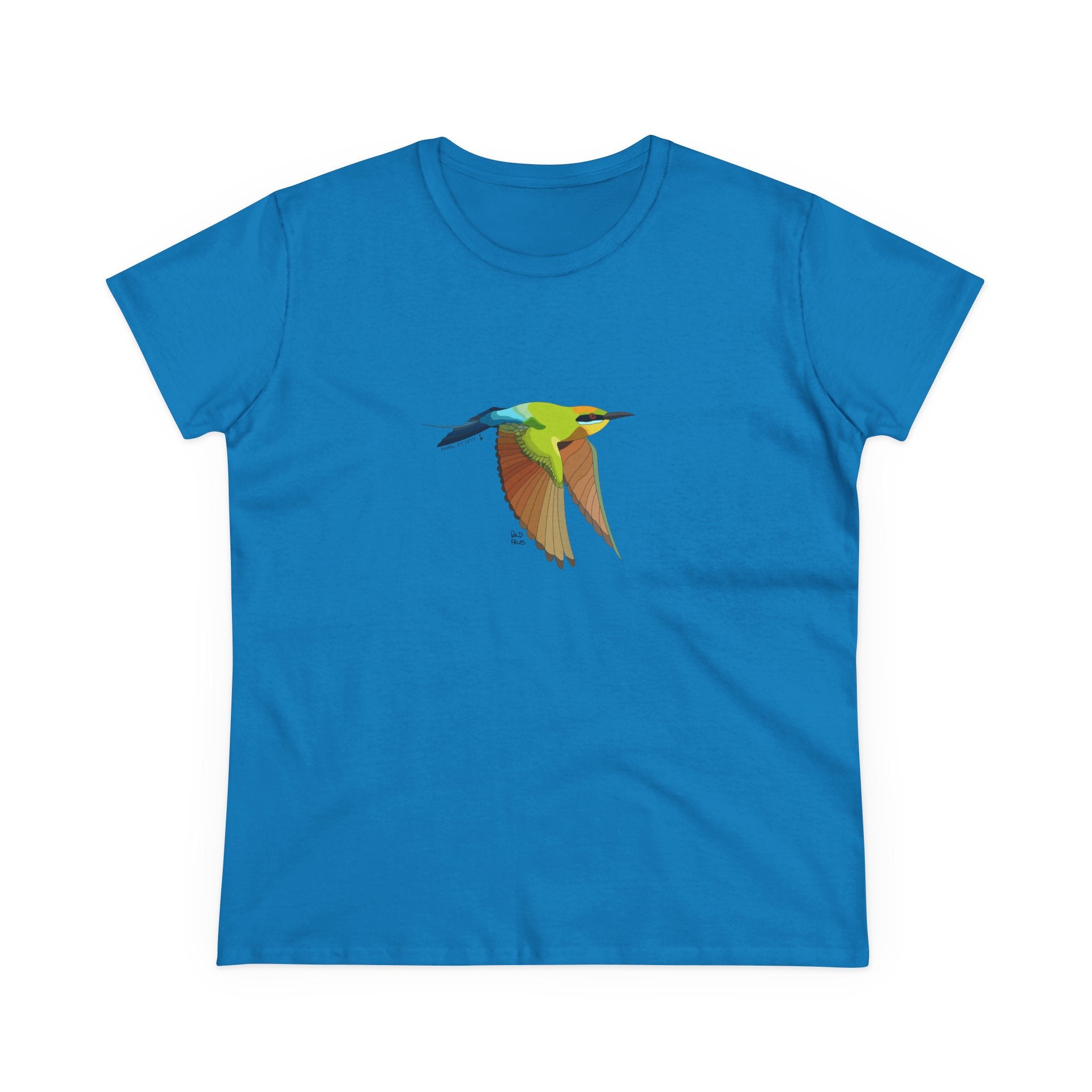 Rainbow Bee-eater (in flight) - Women's Midweight Cotton Tee