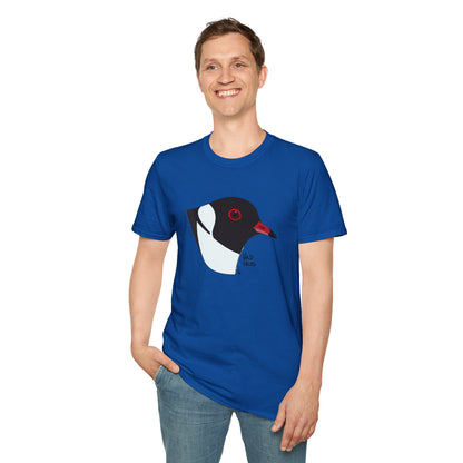 Hooded Plover Head- Unisex Softstyle T-Shirt