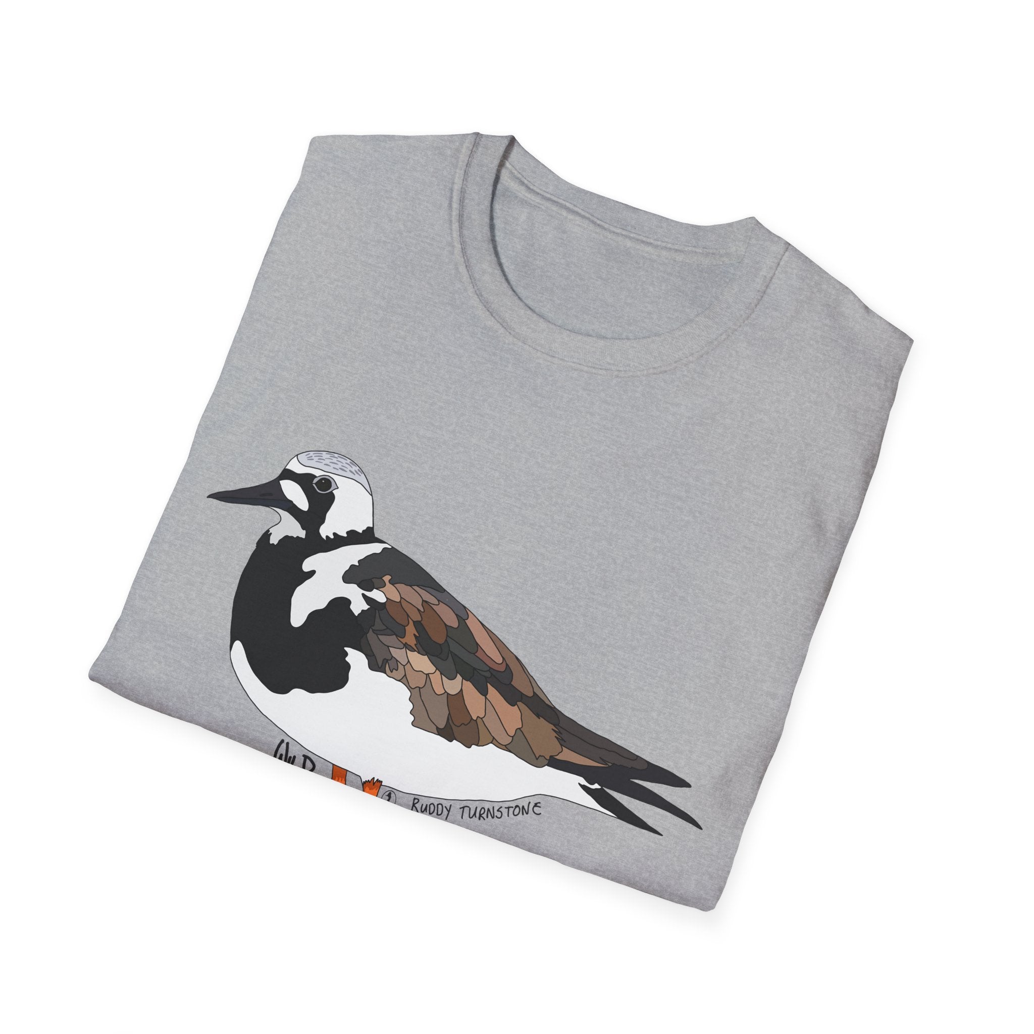 Ruddy Turnstone- large design - Unisex Softstyle T-Shirt Printify