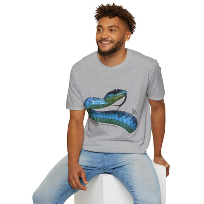 Blue Phase Common Tree-Snake - Unisex Softstyle T-Shirt