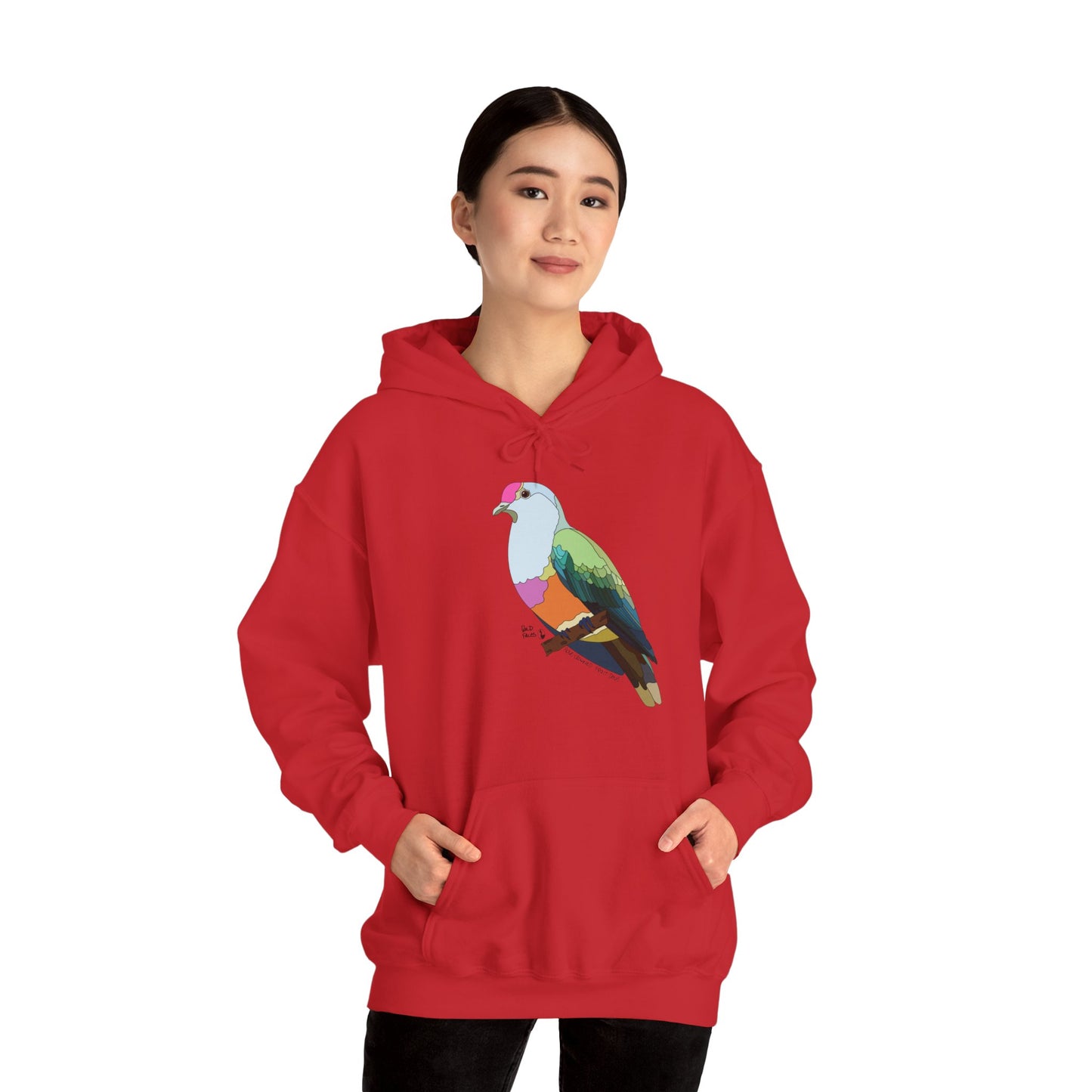 Rose-crowned Fruit Dove | Unisex Heavy Blend™ Hooded Sweatshirt