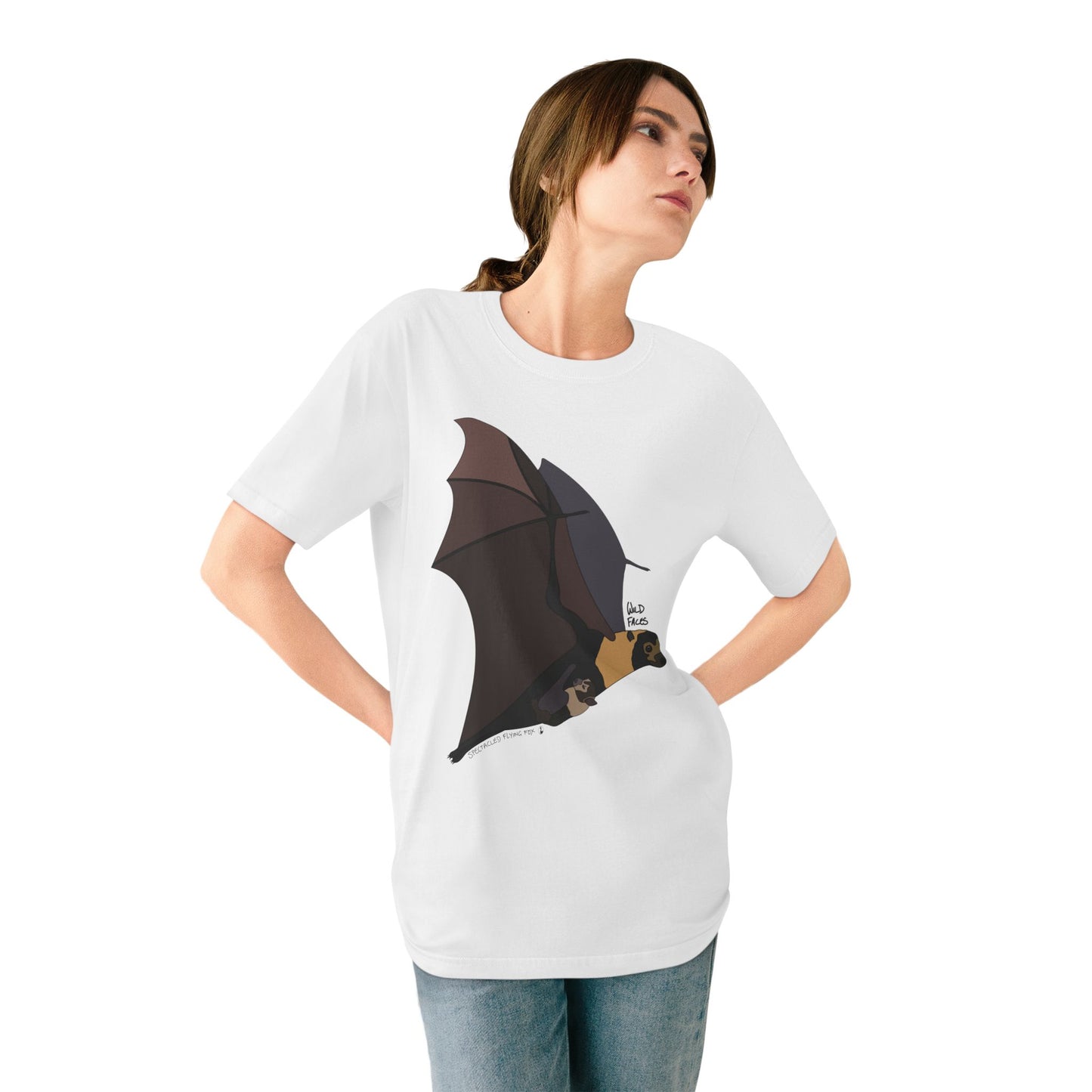 Spectacled Flying Fox (in flight) | Organic Staple T-shirt