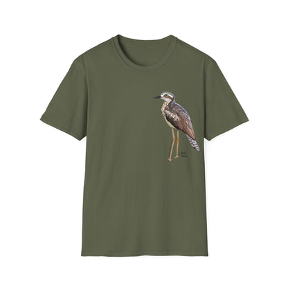 Bush Stone-curlew- Small design - Unisex Softstyle T-Shirt