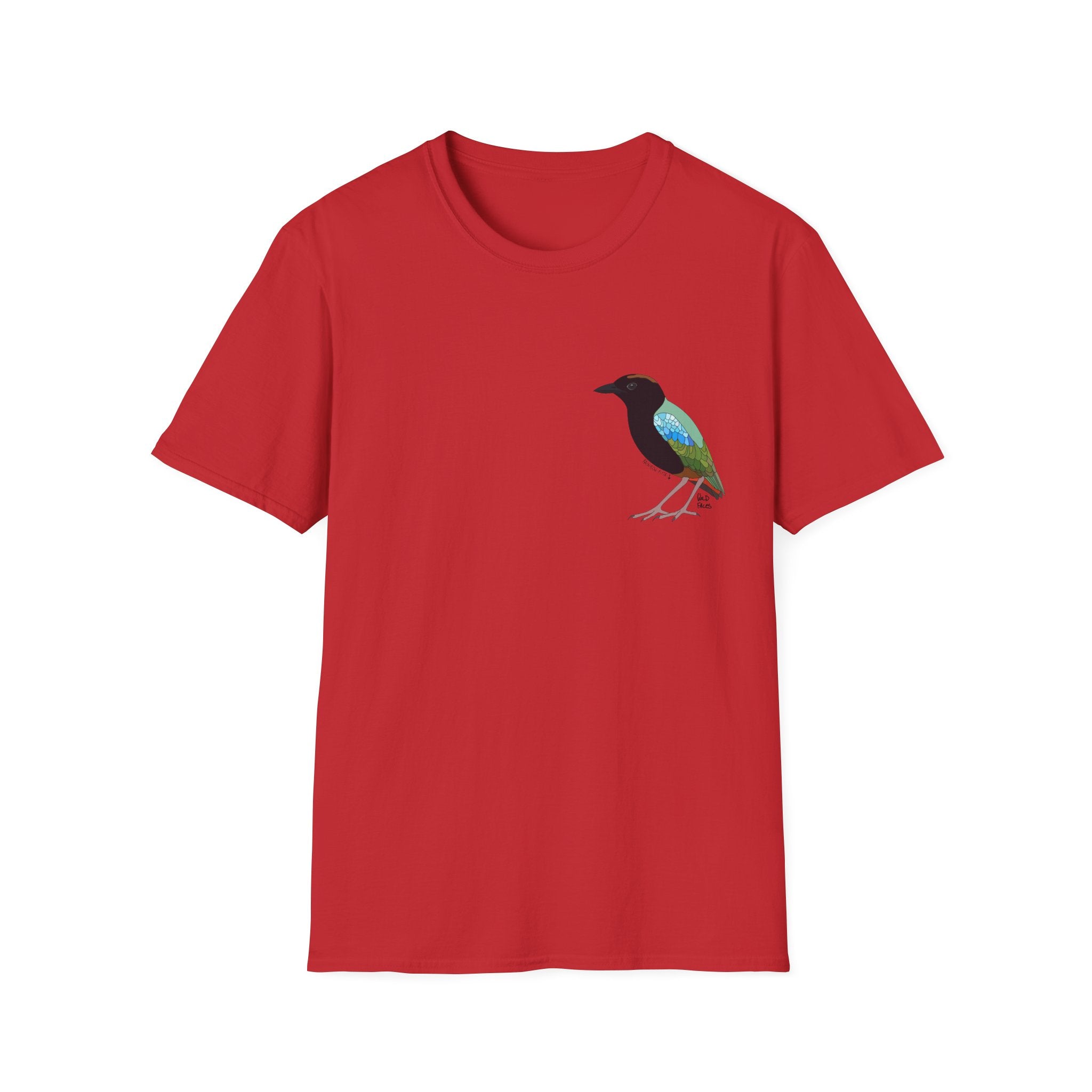 Rainbow Pitta - Small design - Unisex Softstyle T-Shirt