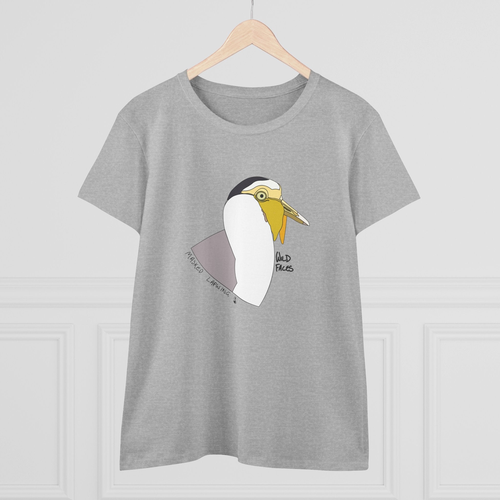 Masked Lapwing - Women's Midweight Cotton Tee Printify