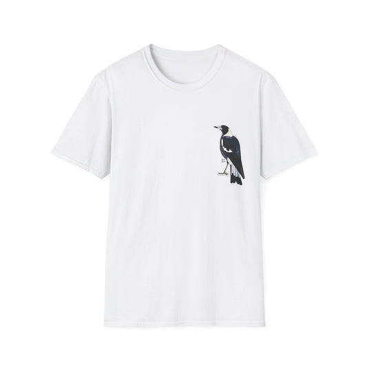 Australian Magpie - Small design - Unisex Softstyle T-Shirt Printify