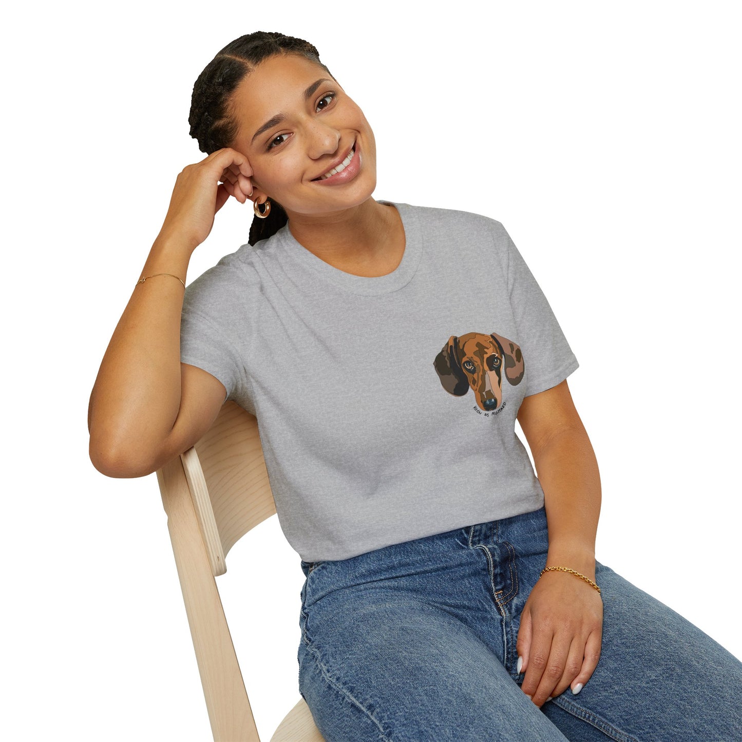 Dachshund (small Keen as mustard) - Unisex Softstyle T-Shirt