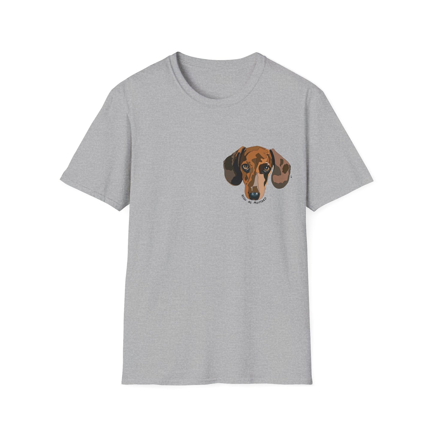 Dachshund (small Keen as mustard) - Unisex Softstyle T-Shirt