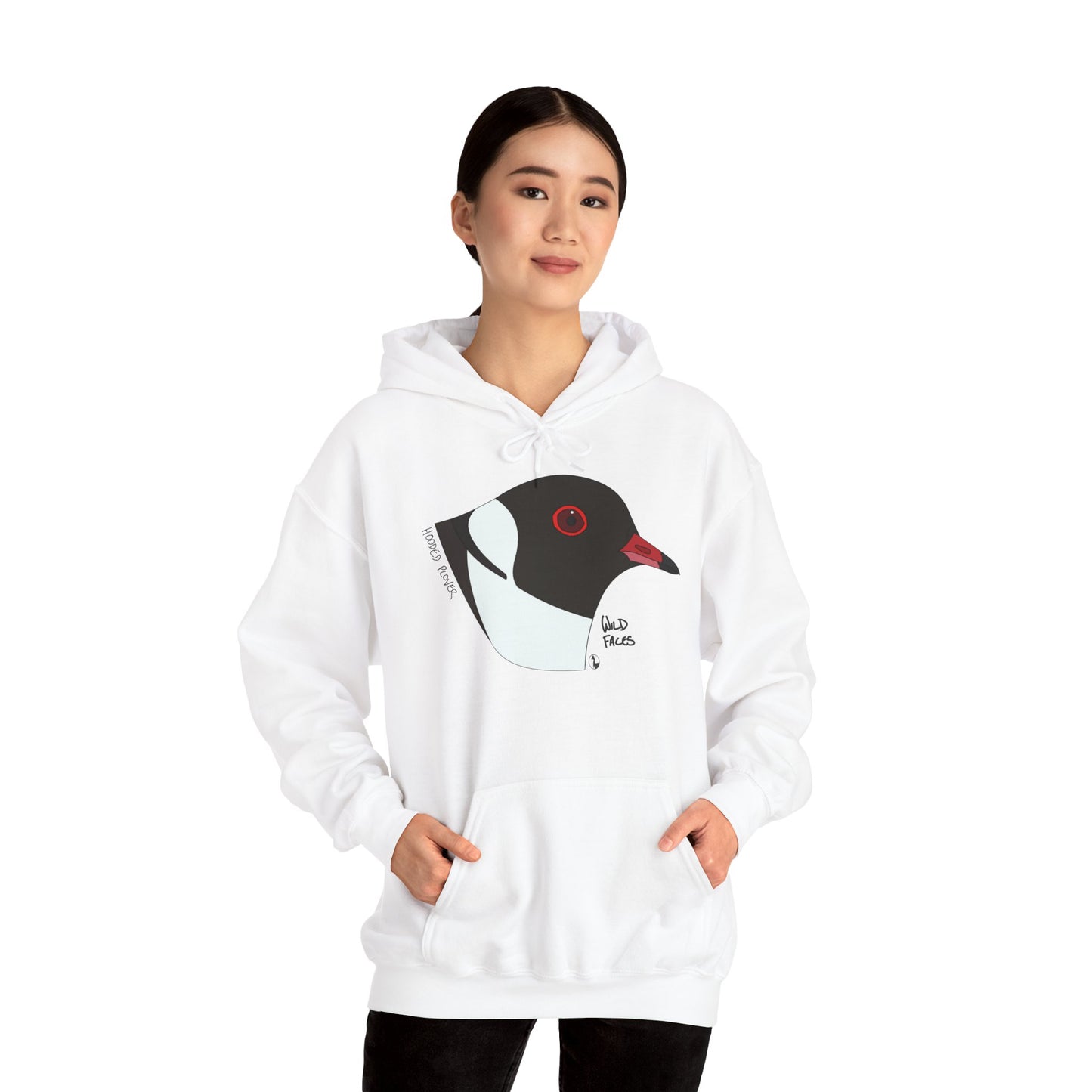 Hooded Plover (head) | Unisex Heavy Blend™ Hooded Sweatshirt